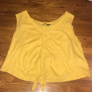 Forever 21 Yellow Tie-Tank